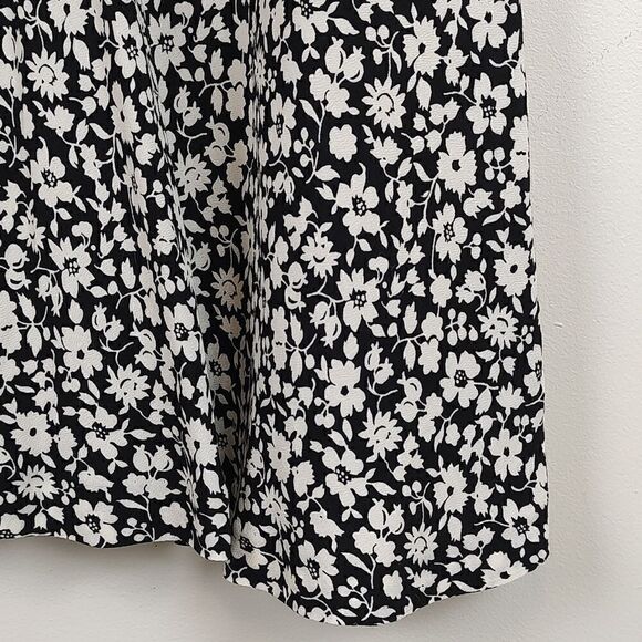 Polo Ralph Lauren Black & White Floral Fit and Flare Dress Size 2 - Picture 5 of 10